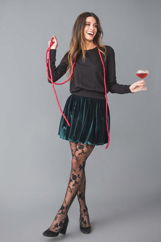 Pinch Velvet Bubble Mini Skirt