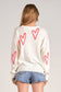 Elan Crewneck Hearts Sweater