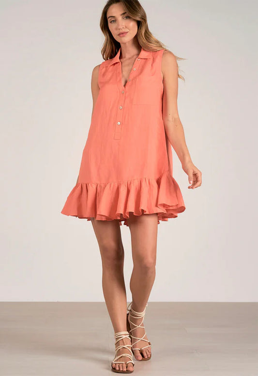 Elan Ruffle Hem Dress