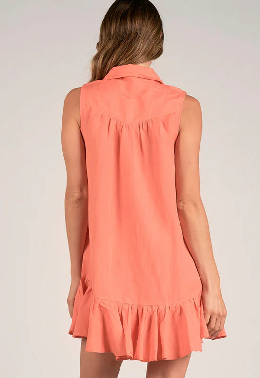 Elan Ruffle Hem Dress