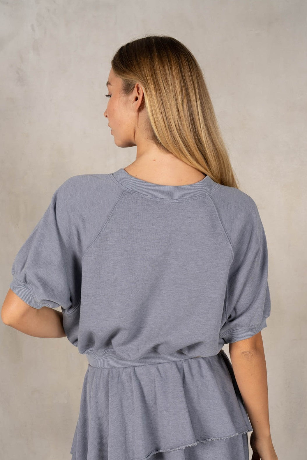 Lalamia Heather French Terry Cropped Sweatshirt