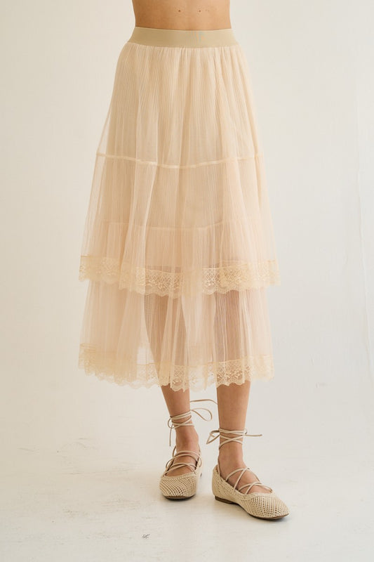 The Greii Mesh Midi Skirt