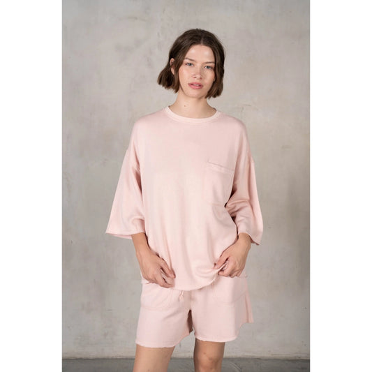 Lalamia Cotton Modal Fleece Crew Neck