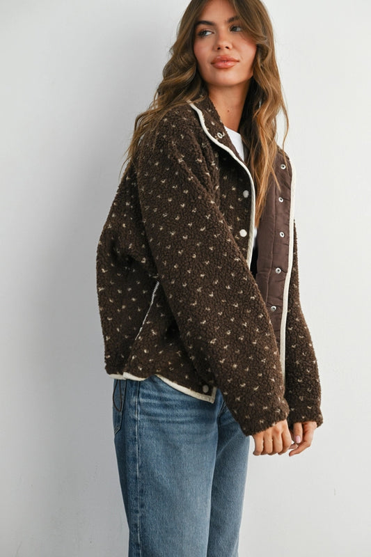 Buttermelon Fleece Puffer Jacket