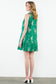 THML Sleeveless Contrast Collar Floral Dress