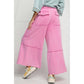 Easel Mineral Washed Wide Leg Cargo Pants