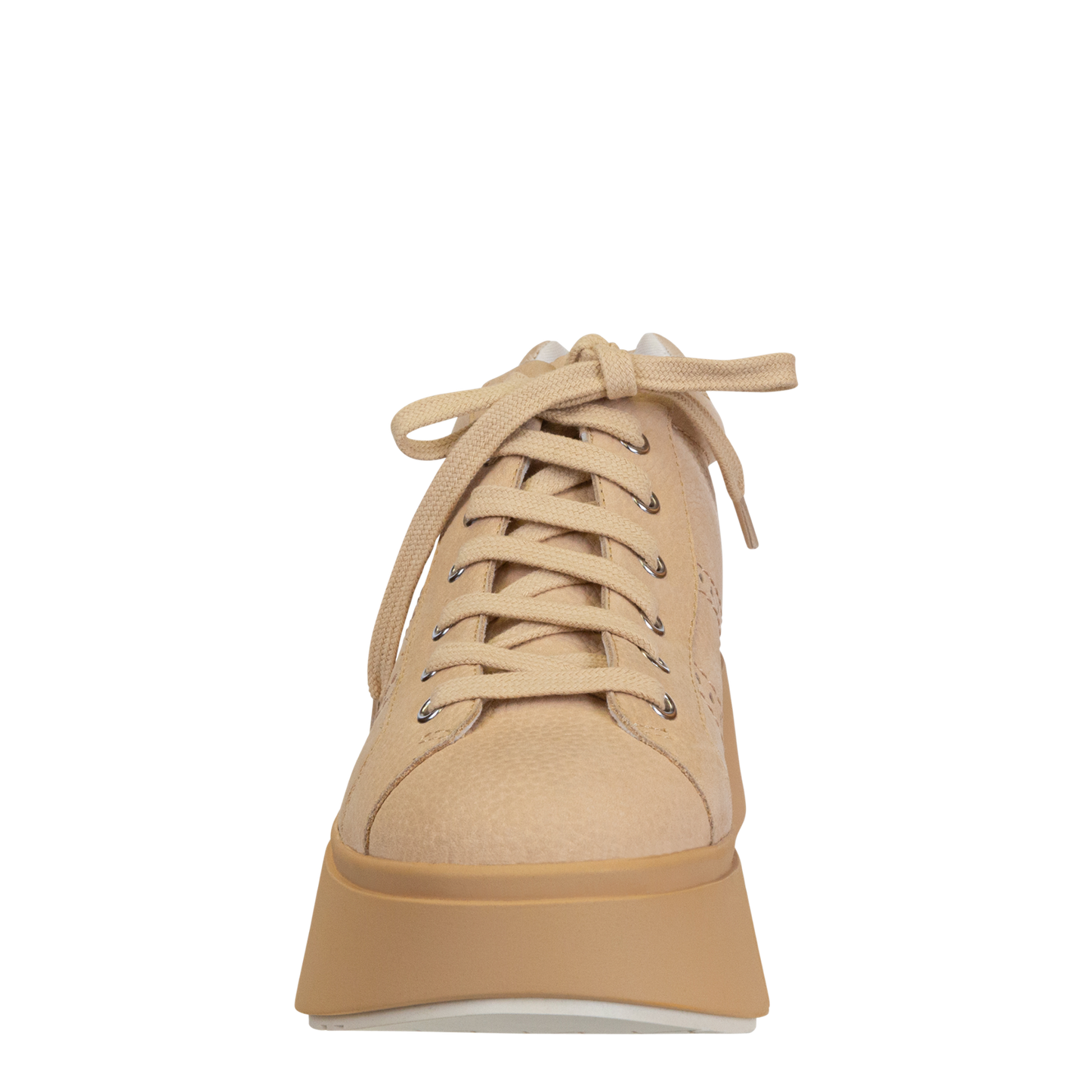 NAKED FEET - ESSEX in BEIGE Platform High Top Sneakers