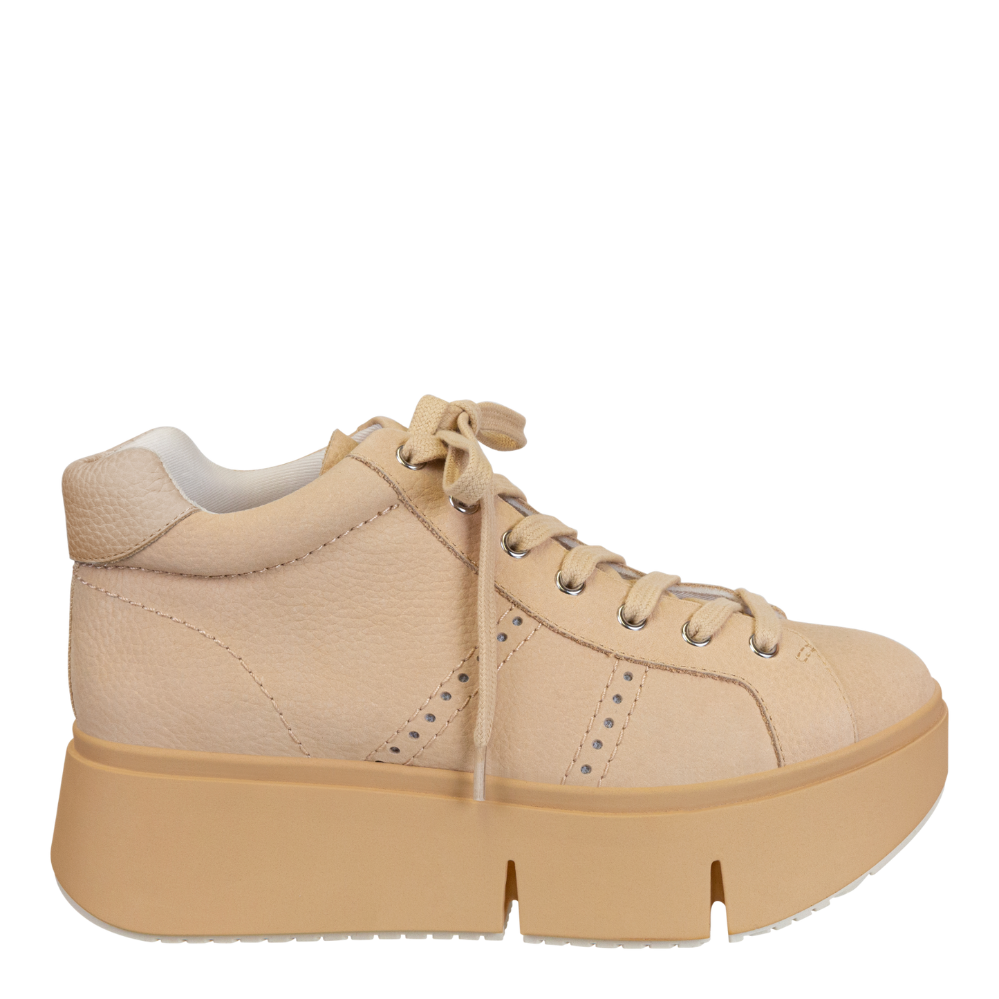 NAKED FEET - ESSEX in BEIGE Platform High Top Sneakers