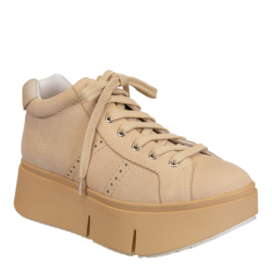 NAKED FEET - ESSEX in BEIGE Platform High Top Sneakers