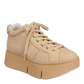 NAKED FEET - ESSEX in BEIGE Platform High Top Sneakers