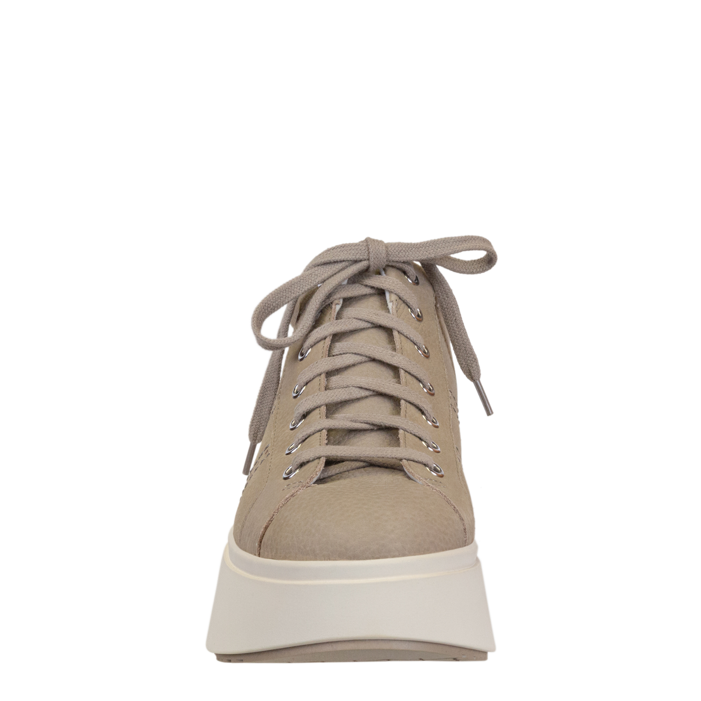 NAKED FEET - ESSEX in GREIGE Platform High Top Sneakers