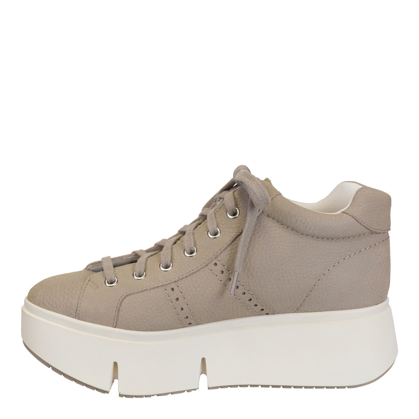 NAKED FEET - ESSEX in GREIGE Platform High Top Sneakers