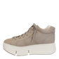 NAKED FEET - ESSEX in GREIGE Platform High Top Sneakers