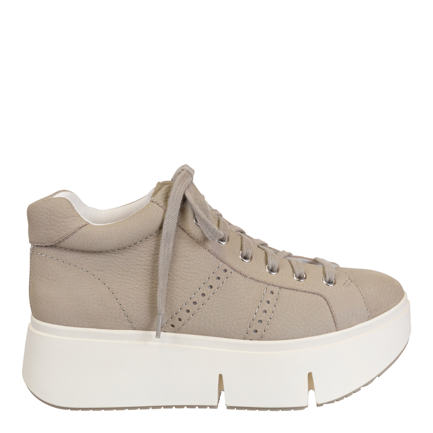 NAKED FEET - ESSEX in GREIGE Platform High Top Sneakers