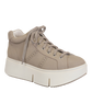 NAKED FEET - ESSEX in GREIGE Platform High Top Sneakers