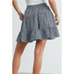 Buttermelon High Waist Tiered Check Skirt