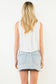 THML Sleeveless Tie neck Ruffle Top