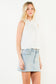 THML Sleeveless Tie neck Ruffle Top
