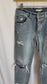 Medium Wash Ripped Cropped Jeans