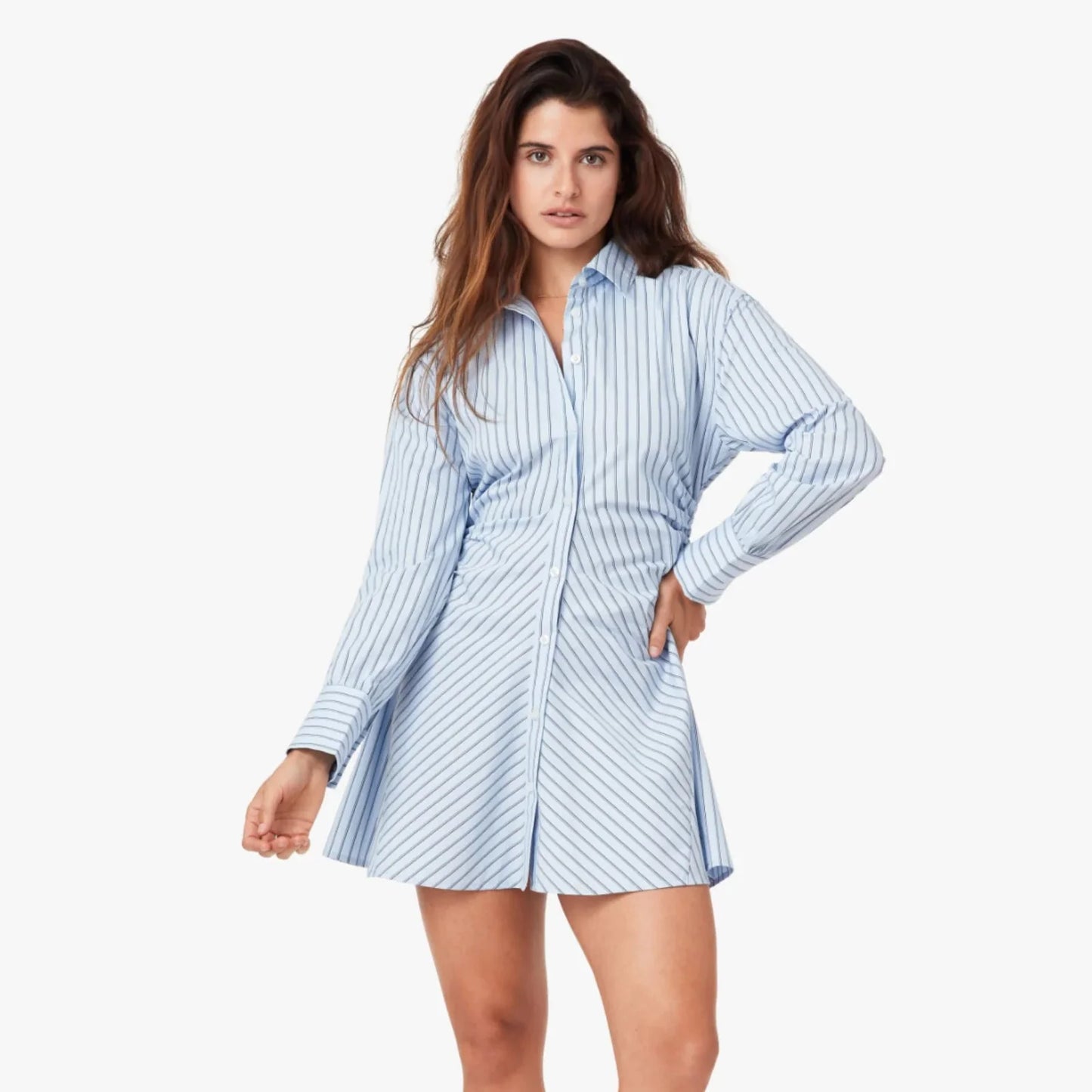 Habitual Stripe Mini Shirt Dress