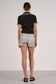Elan Collared Ribbed Short Sleeve Sweater