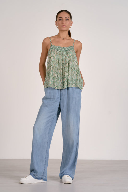 Elan Boho Spaghetti Strap Top