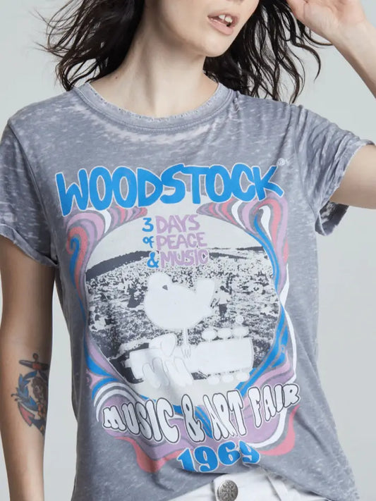 Recycled Karma Woodstock 1969 Burnout Tee