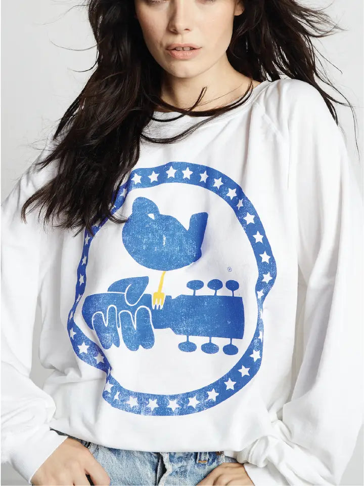 Recycled karma Woodstock LS Burnout Sweatshirt