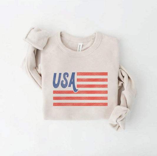 USA Flag Graphic Pullover
