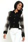 Plaid Mix Trucker Jacket