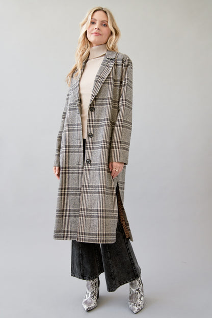 Long Checker Coat