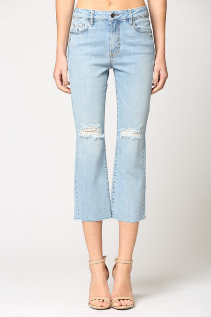 Happi High Rise Cropped Flare Jean