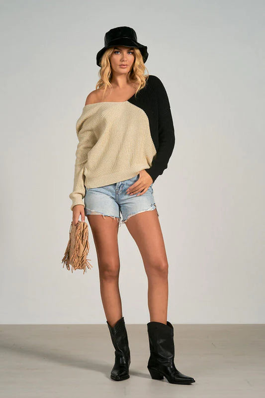 Elan Twist Back Sweater