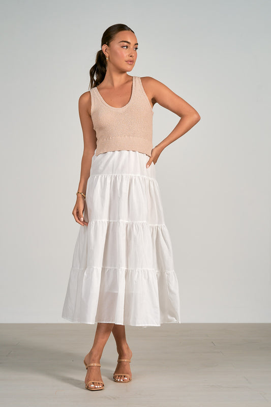 Elan Woven & Knit Mix Maxi
