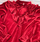 Red Velvet Ruffle Dress