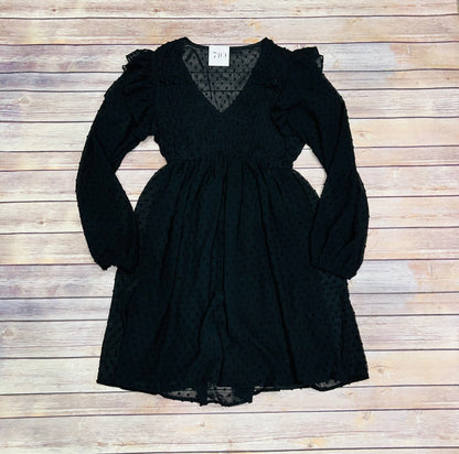 Long Sleeve V-neck Ruffle Dress